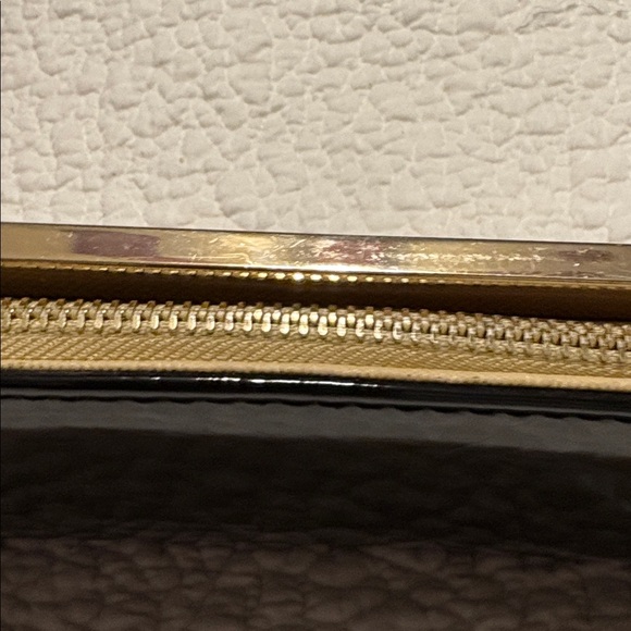Elegant Black Clutch with Gold Accents - Picture 3 of 5